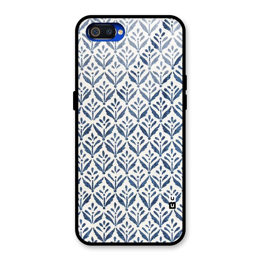Blue Leaf Glass Back Case for Realme C2