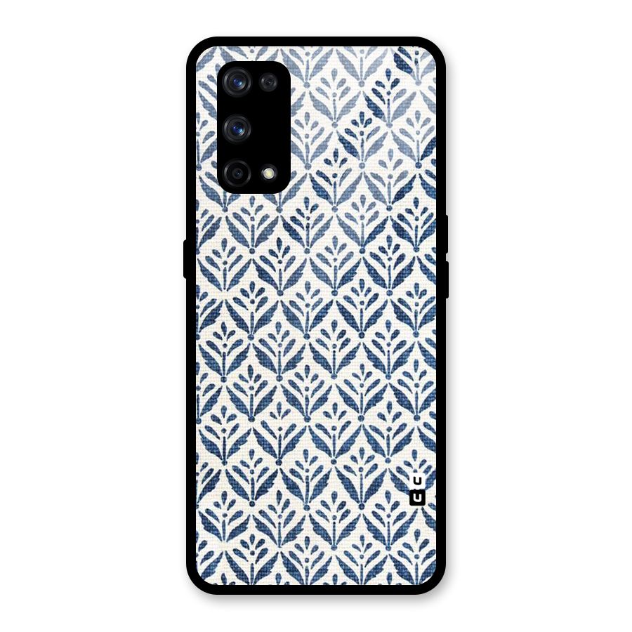 Blue Leaf Glass Back Case for Realme X7 Pro
