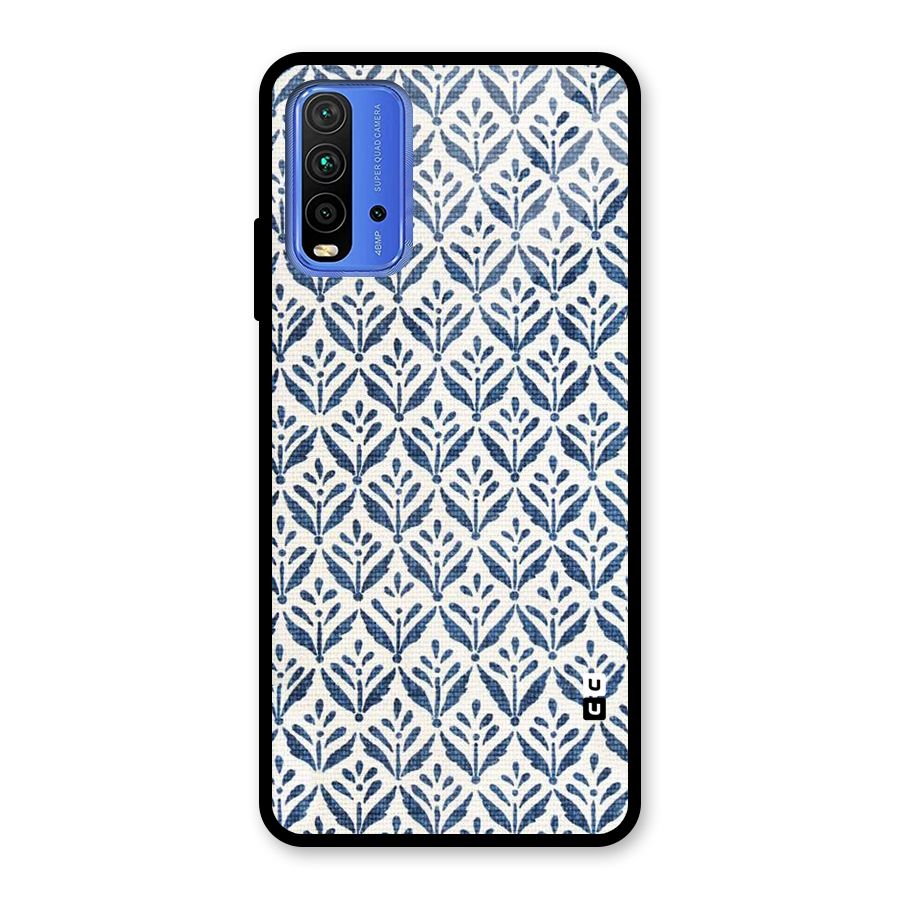 Blue Leaf Glass Back Case for Redmi 9 Power