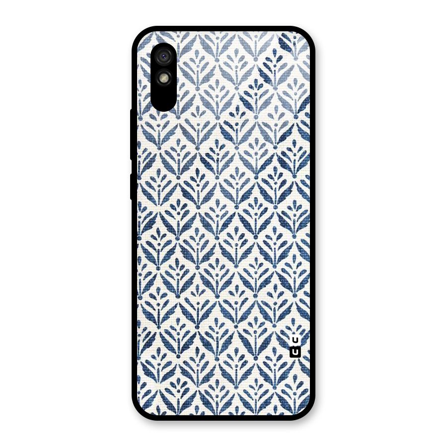 Blue Leaf Glass Back Case for Redmi 9i
