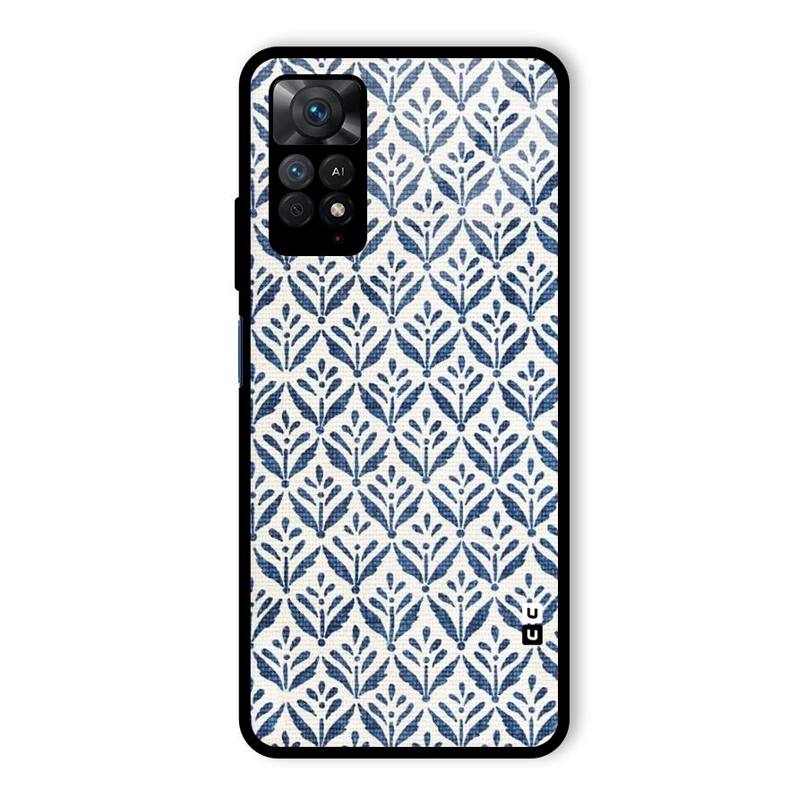 Blue Leaf Glass Back Case for Redmi Note 11 Pro