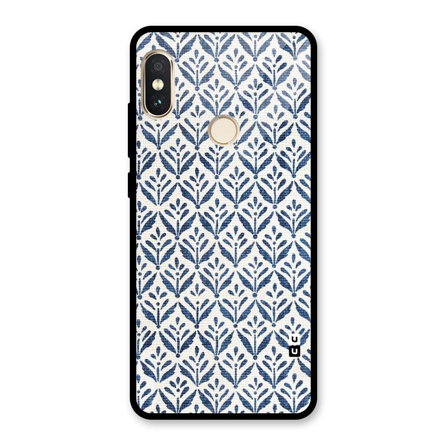Blue Leaf Glass Back Case for Redmi Note 5 Pro