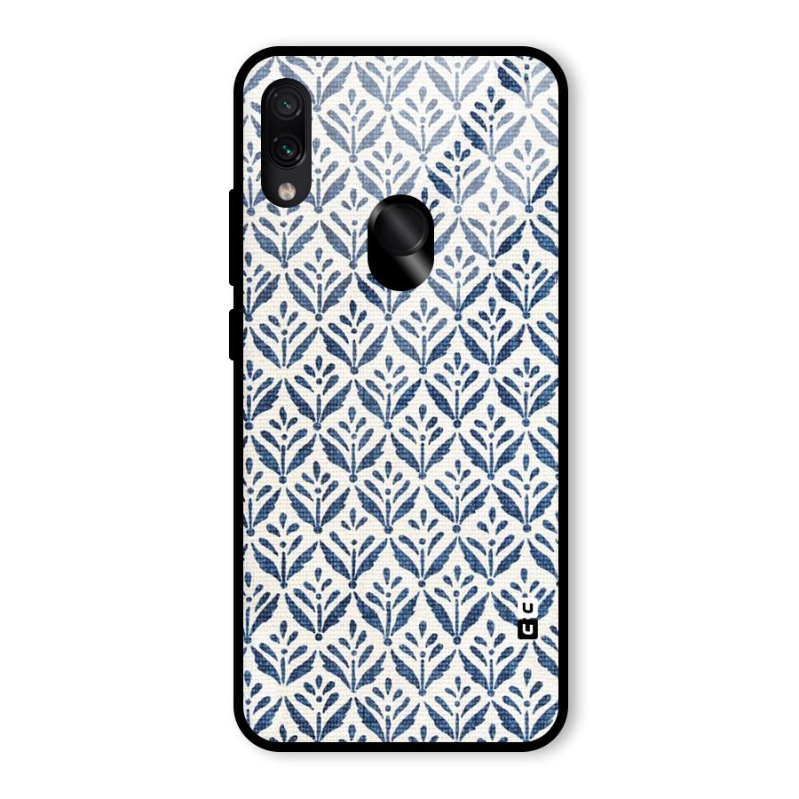 Blue Leaf Glass Back Case for Redmi Note 7 Pro
