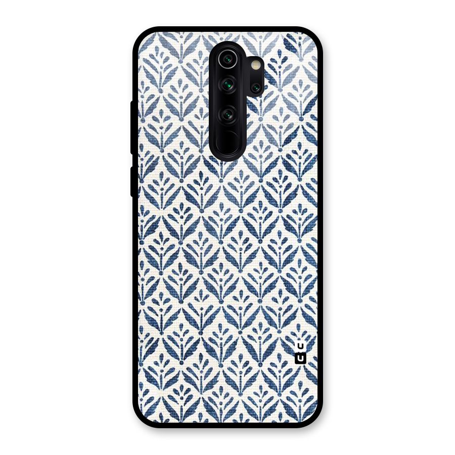 Blue Leaf Glass Back Case for Redmi Note 8 Pro