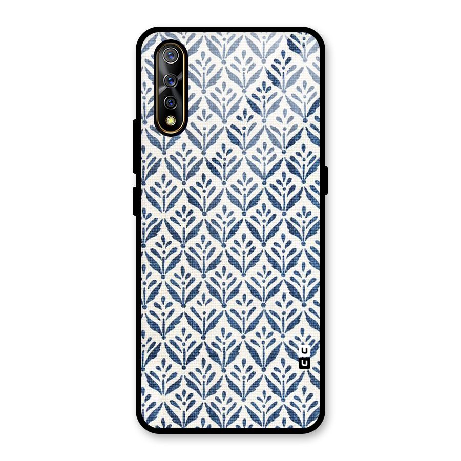 Blue Leaf Glass Back Case for Vivo S1