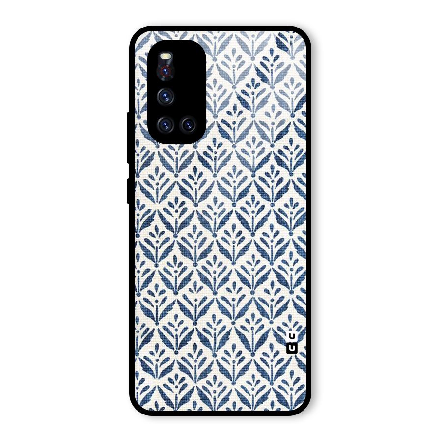 Blue Leaf Glass Back Case for Vivo V19