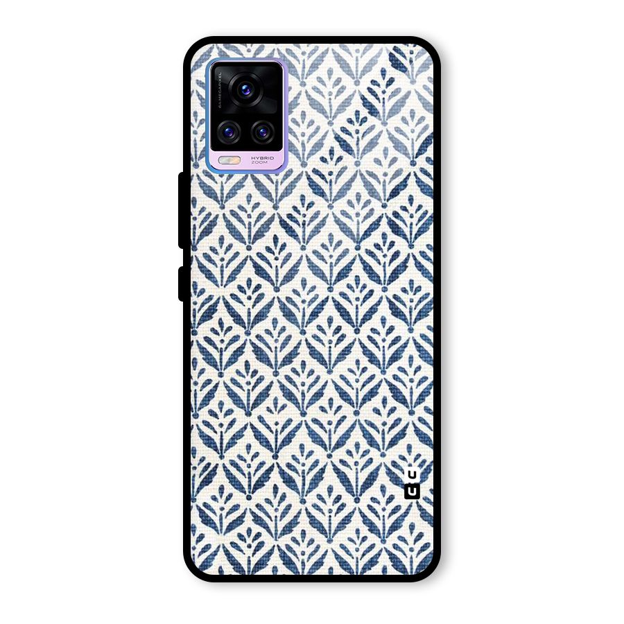 Blue Leaf Glass Back Case for Vivo V20 Pro