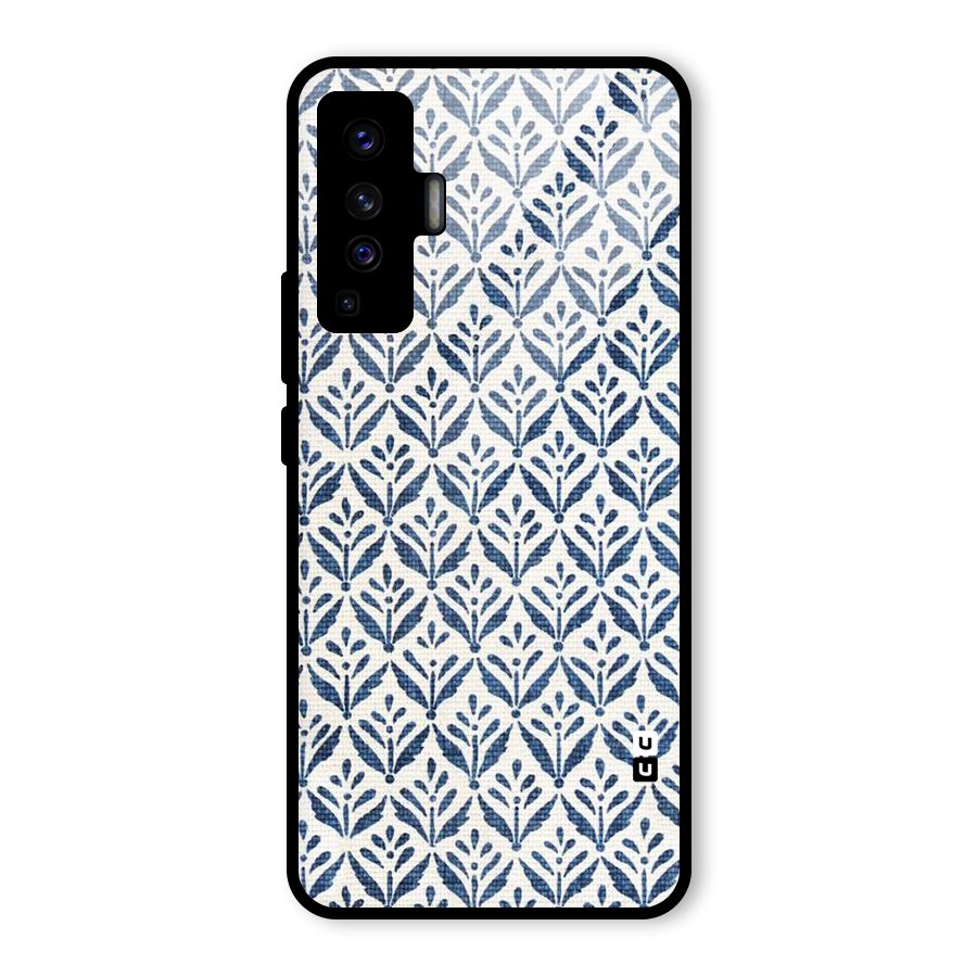 Blue Leaf Glass Back Case for Vivo X50