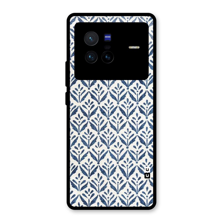 Blue Leaf Glass Back Case for Vivo X80
