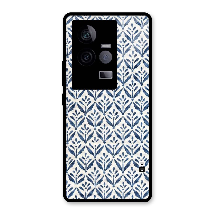 Blue Leaf Glass Back Case for Vivo iQOO 11 5G