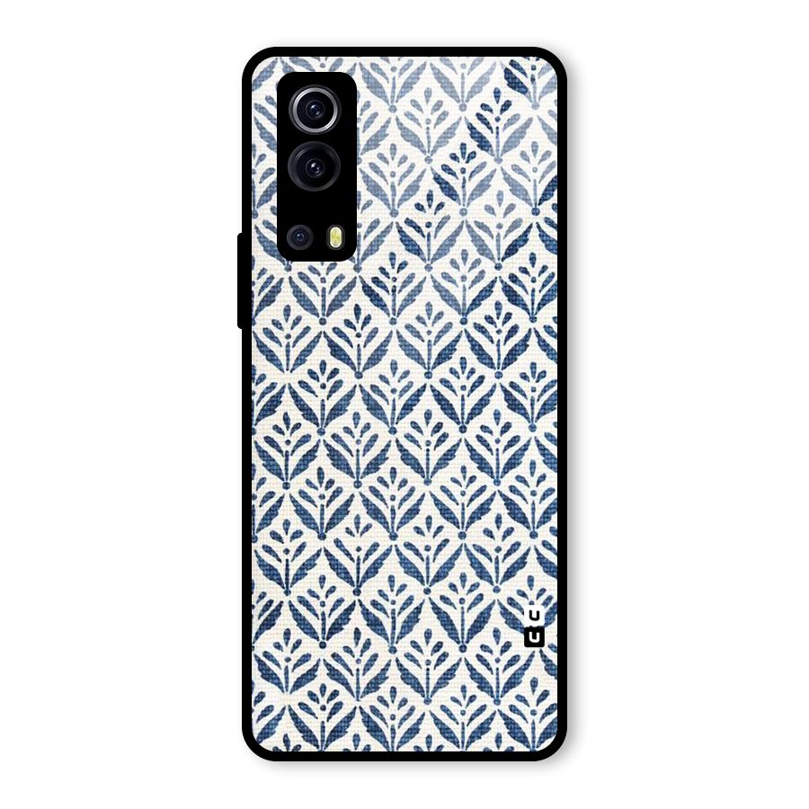 Blue Leaf Glass Back Case for Vivo iQOO Z3