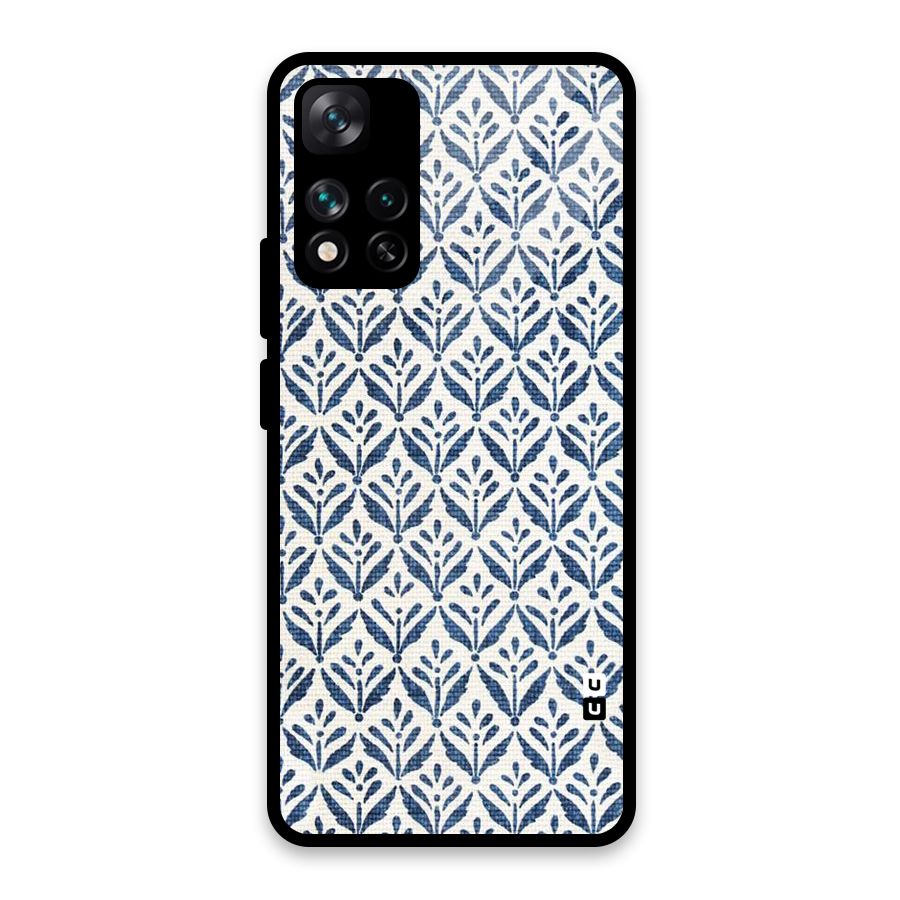 Blue Leaf Glass Back Case for Xiaomi 11i HyperCharge 5G