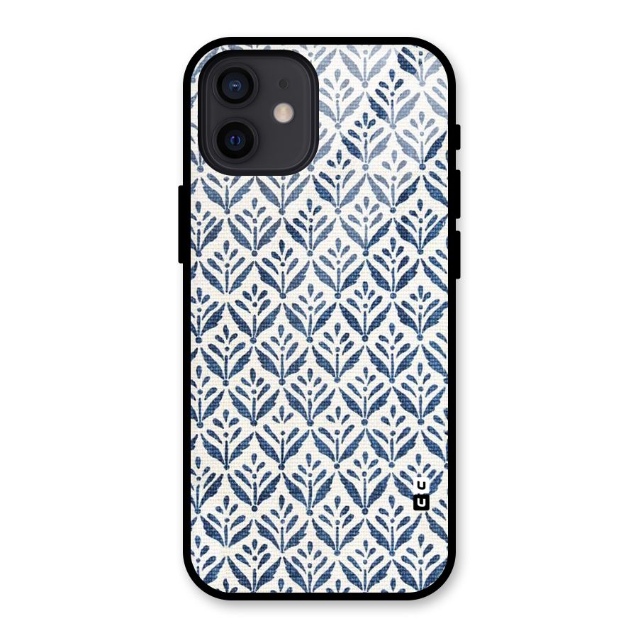 Blue Leaf Glass Back Case for iPhone 12