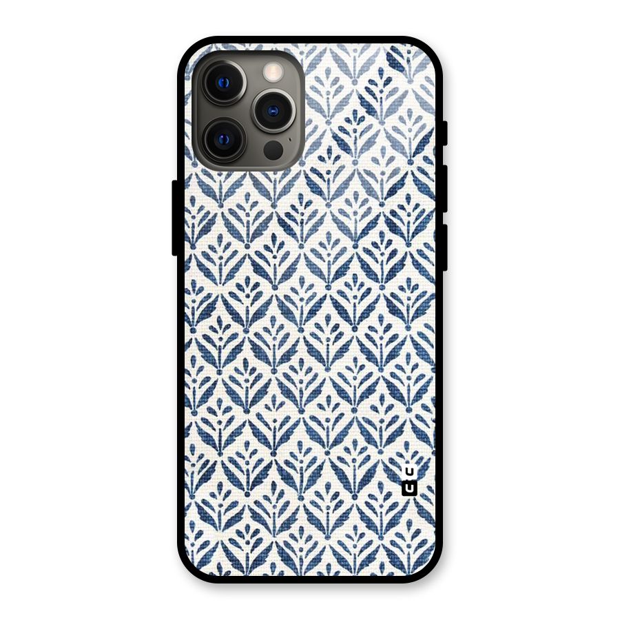 Blue Leaf Glass Back Case for iPhone 12 Pro Max