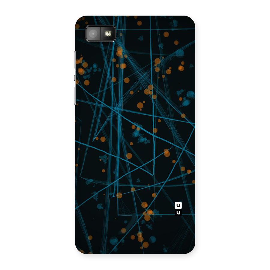 Blue Lines Gold Dots Back Case for Blackberry Z10