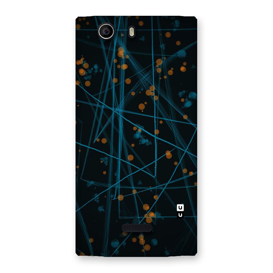 Blue Lines Gold Dots Back Case for Canvas Nitro 2 E311