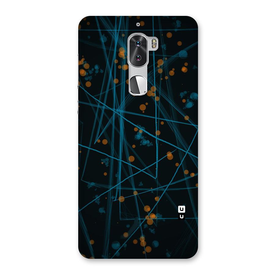 Blue Lines Gold Dots Back Case for Coolpad Cool 1