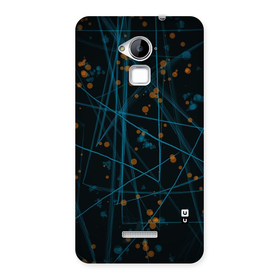 Blue Lines Gold Dots Back Case for Coolpad Note 3