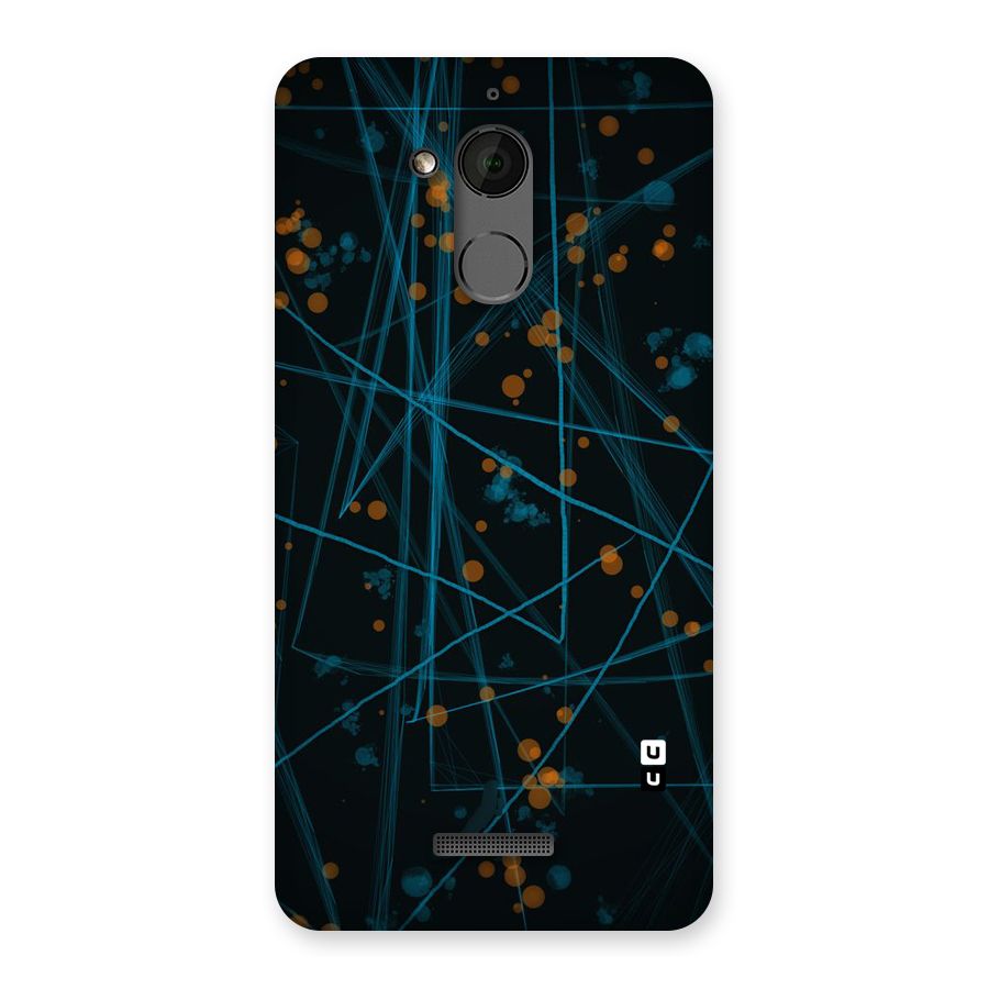 Blue Lines Gold Dots Back Case for Coolpad Note 5