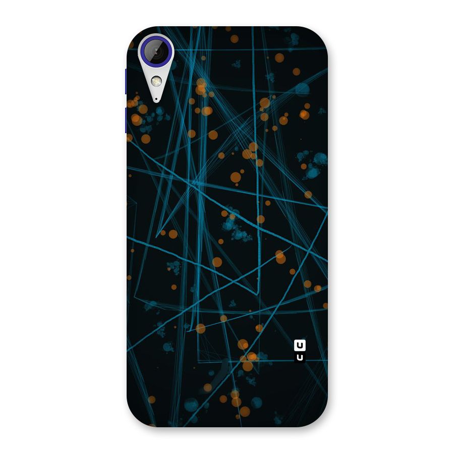 Blue Lines Gold Dots Back Case for Desire 830