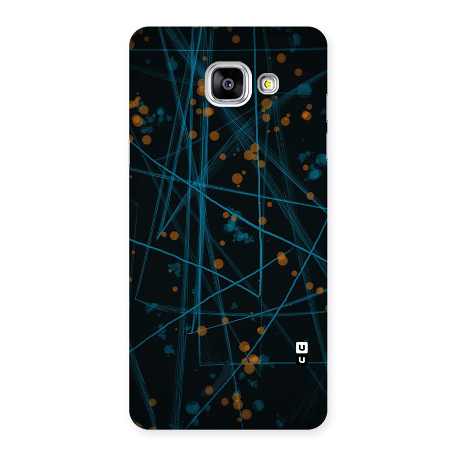 Blue Lines Gold Dots Back Case for Galaxy A5 2016