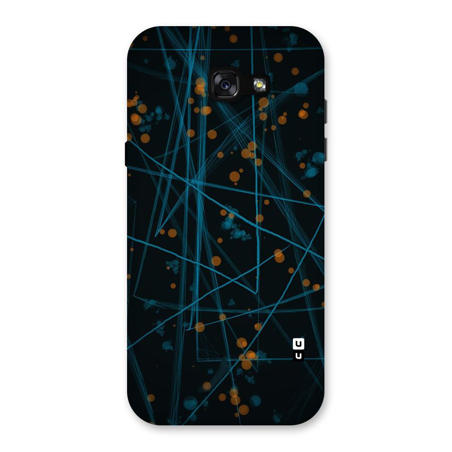 Blue Lines Gold Dots Back Case for Galaxy A7 (2017)