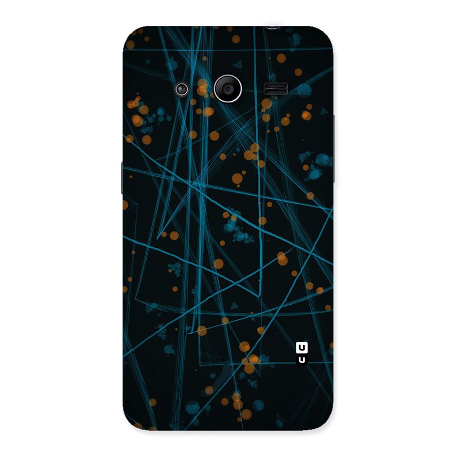 Blue Lines Gold Dots Back Case for Galaxy Core 2
