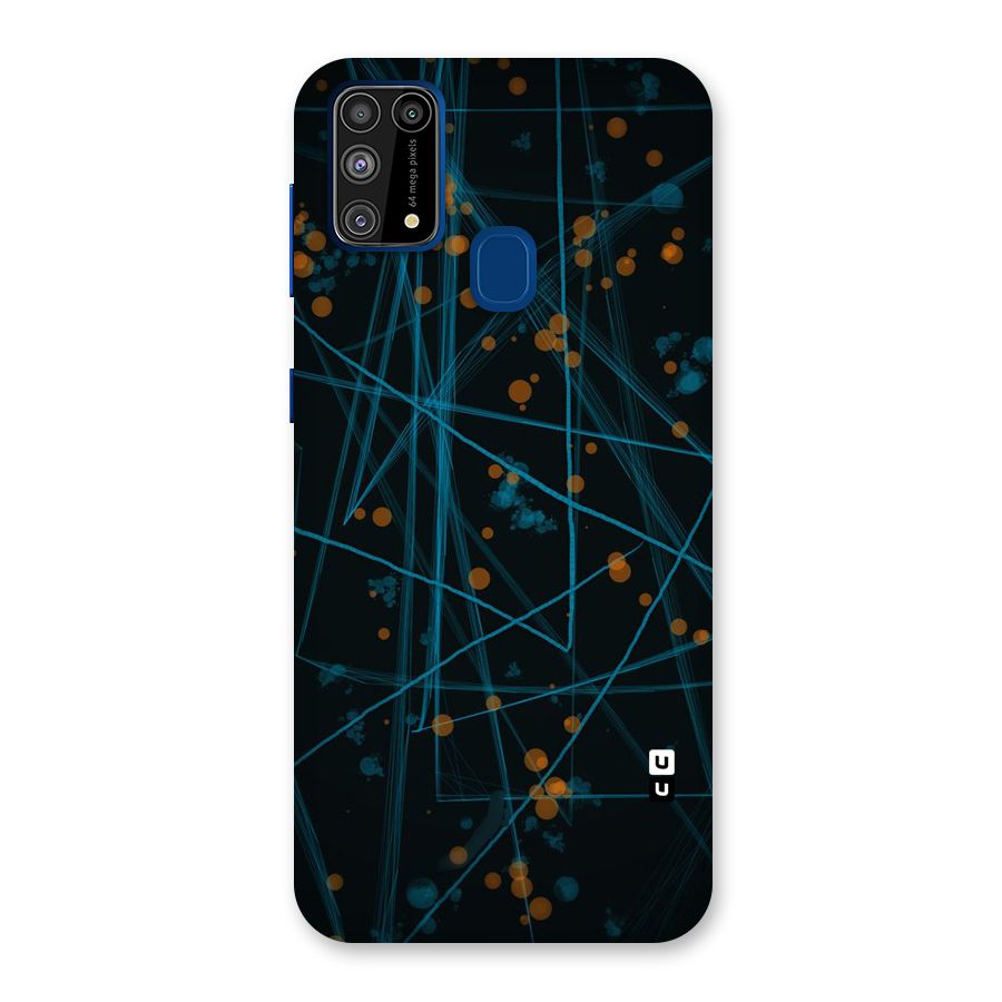 Blue Lines Gold Dots Back Case for Galaxy F41