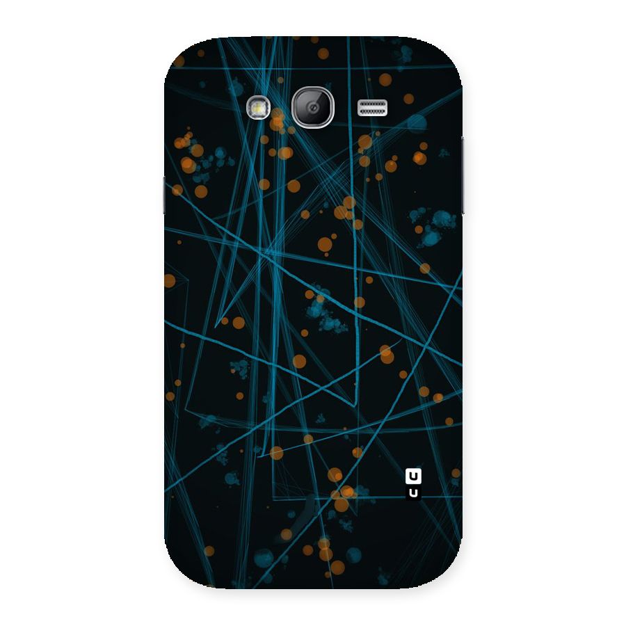 Blue Lines Gold Dots Back Case for Galaxy Grand