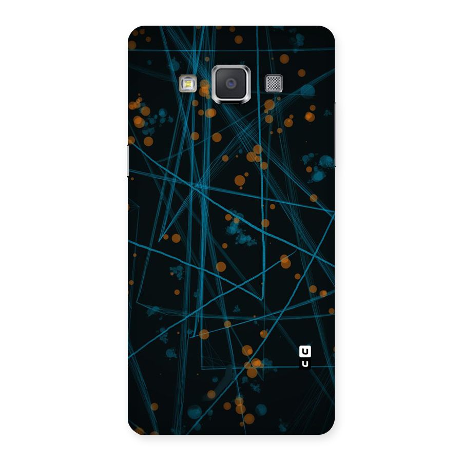Blue Lines Gold Dots Back Case for Galaxy Grand Max