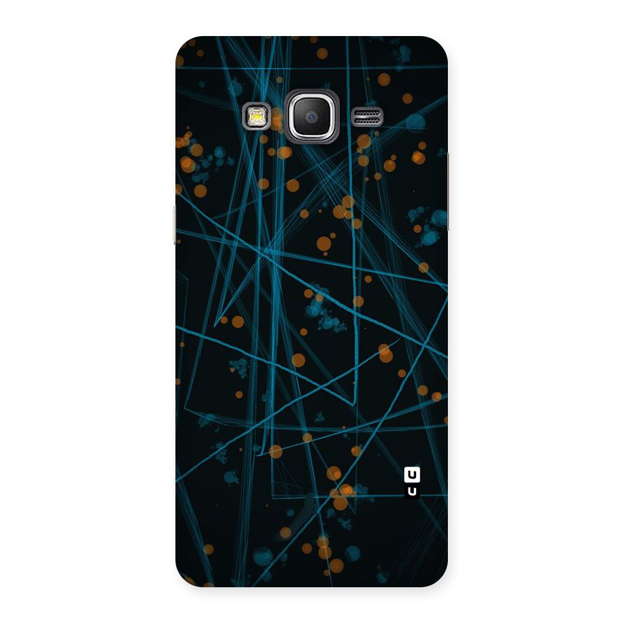 Blue Lines Gold Dots Back Case for Galaxy Grand Prime