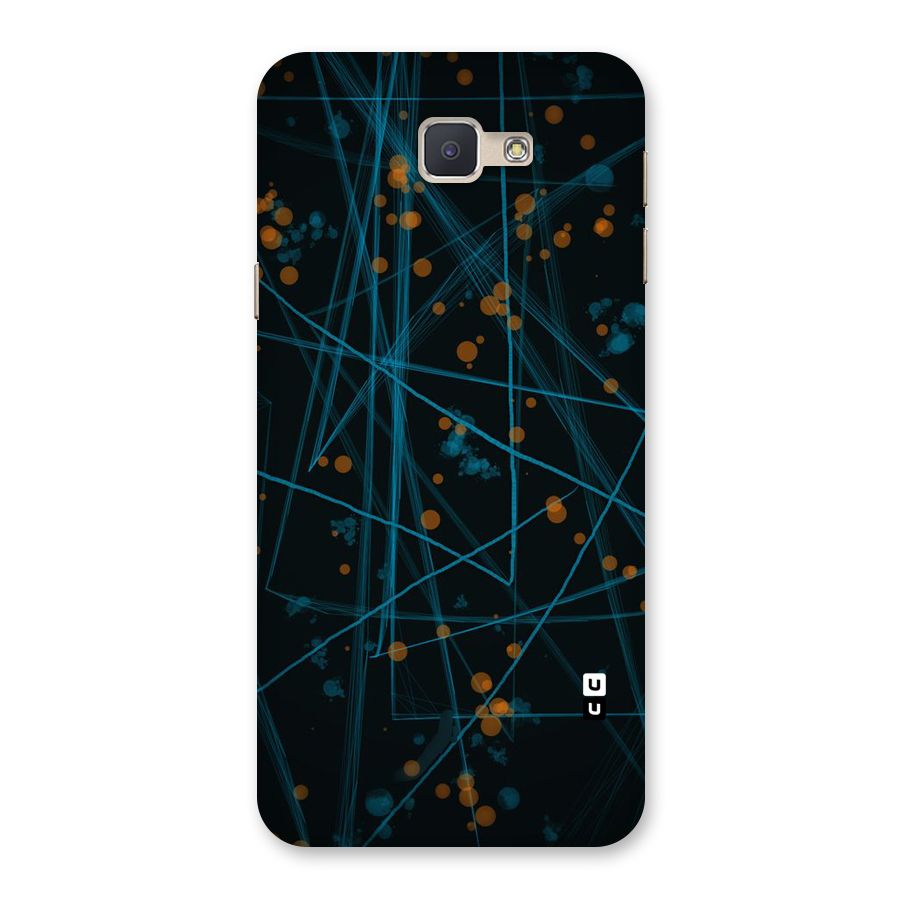 Blue Lines Gold Dots Back Case for Galaxy J5 Prime