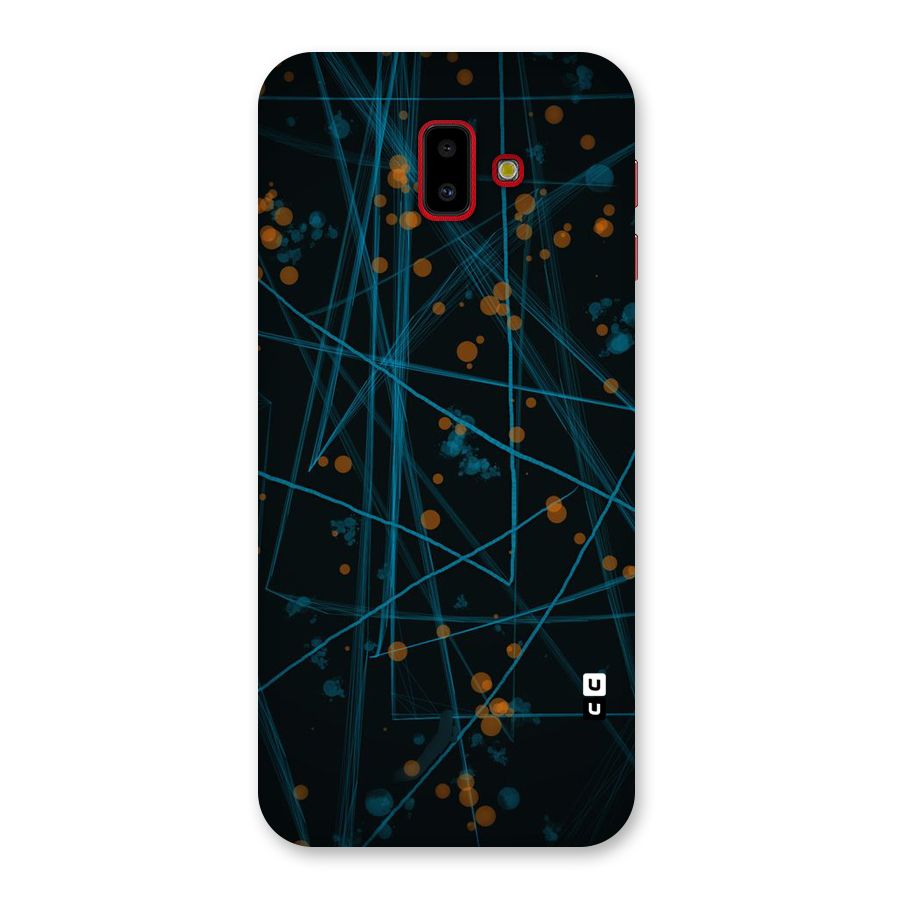 Blue Lines Gold Dots Back Case for Galaxy J6 Plus