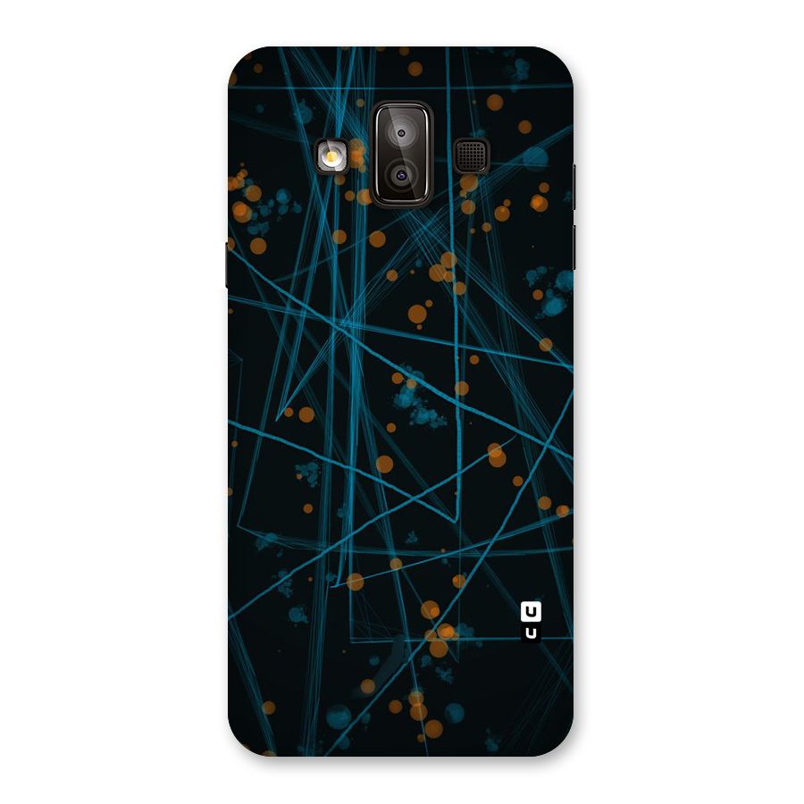 Blue Lines Gold Dots Back Case for Galaxy J7 Duo