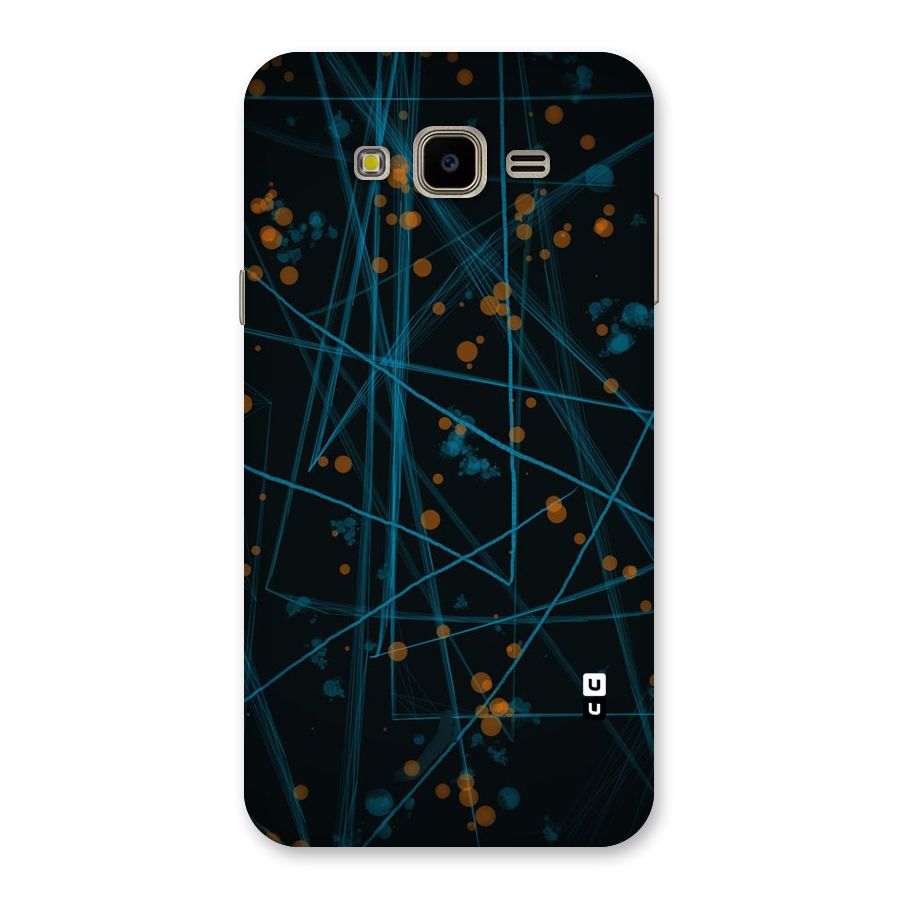 Blue Lines Gold Dots Back Case for Galaxy J7 Nxt