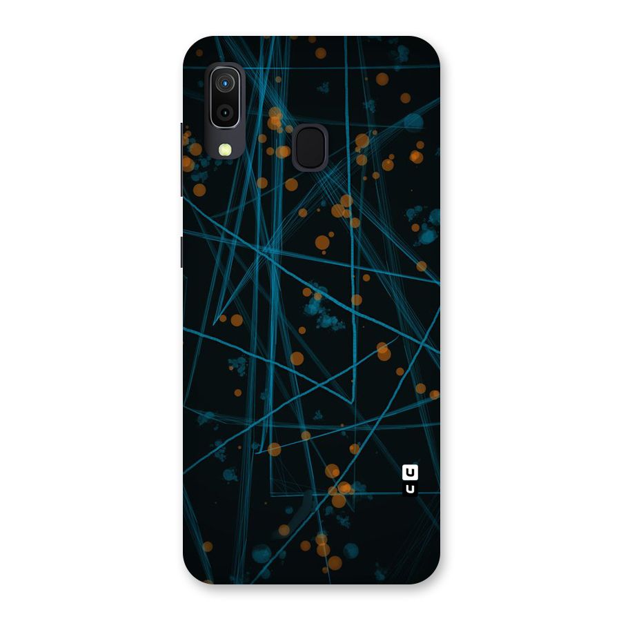 Blue Lines Gold Dots Back Case for Galaxy M10s