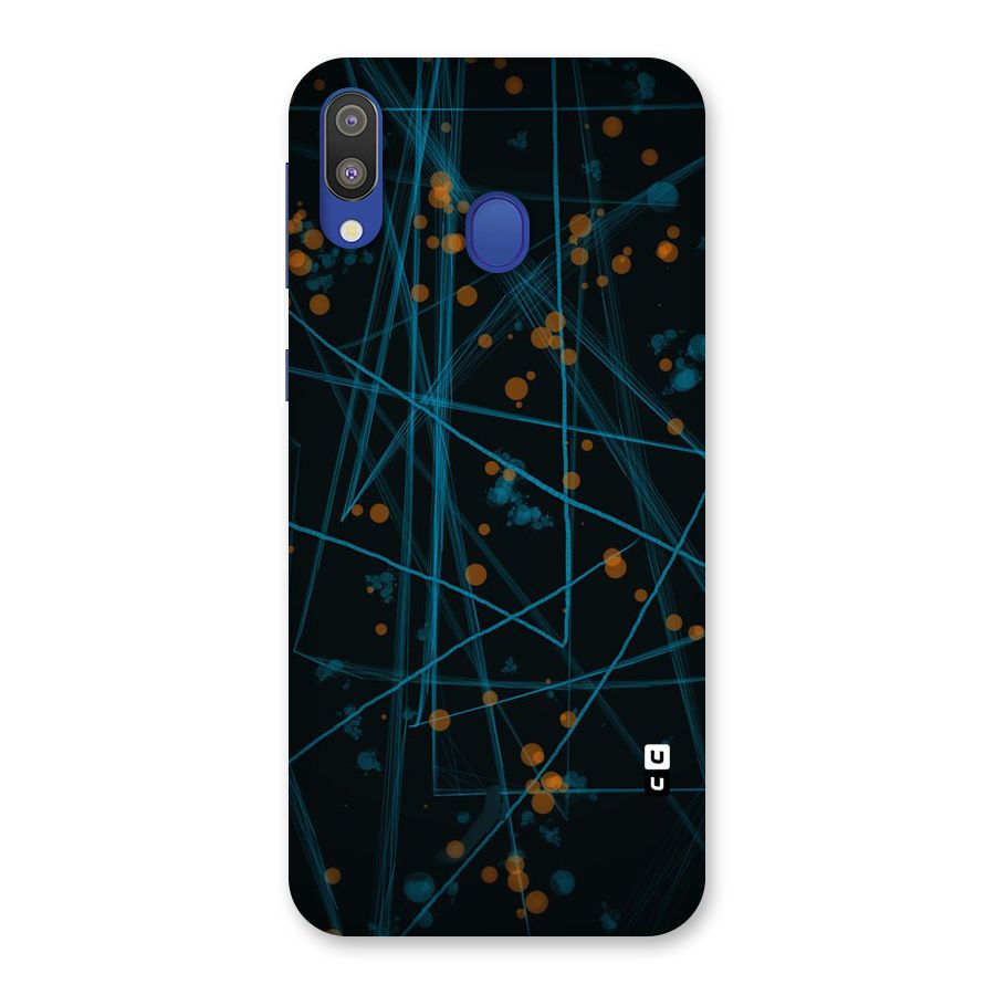 Blue Lines Gold Dots Back Case for Galaxy M20