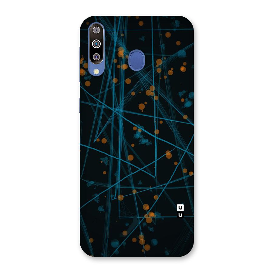 Blue Lines Gold Dots Back Case for Galaxy M30