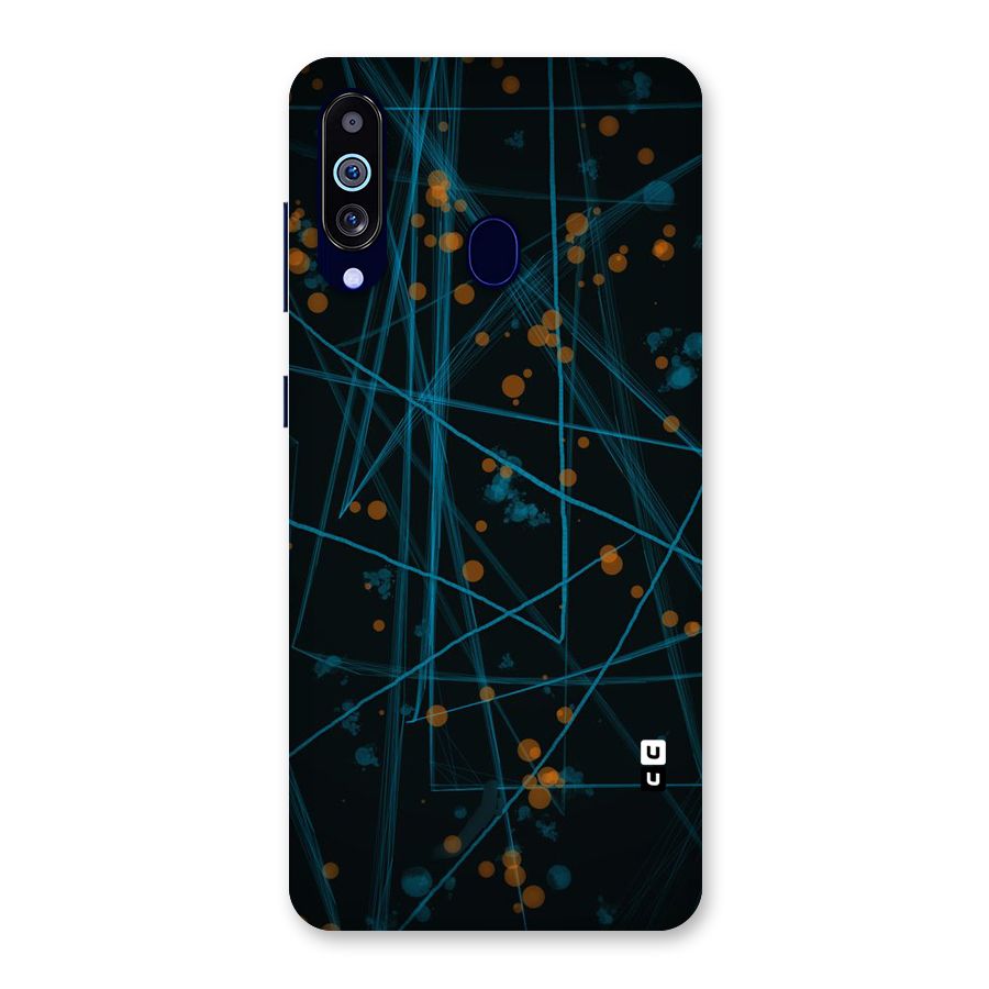 Blue Lines Gold Dots Back Case for Galaxy M40