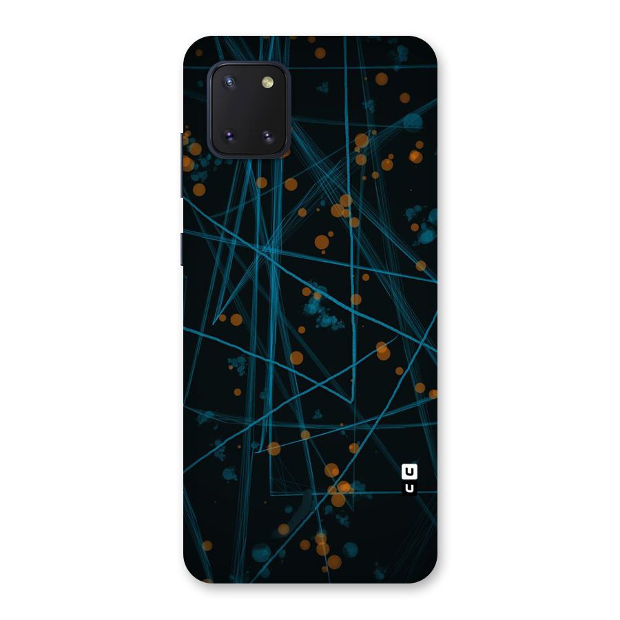 Blue Lines Gold Dots Back Case for Galaxy Note 10 Lite