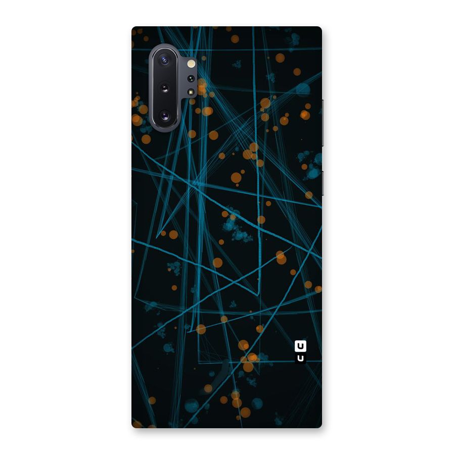 Blue Lines Gold Dots Back Case for Galaxy Note 10 Plus