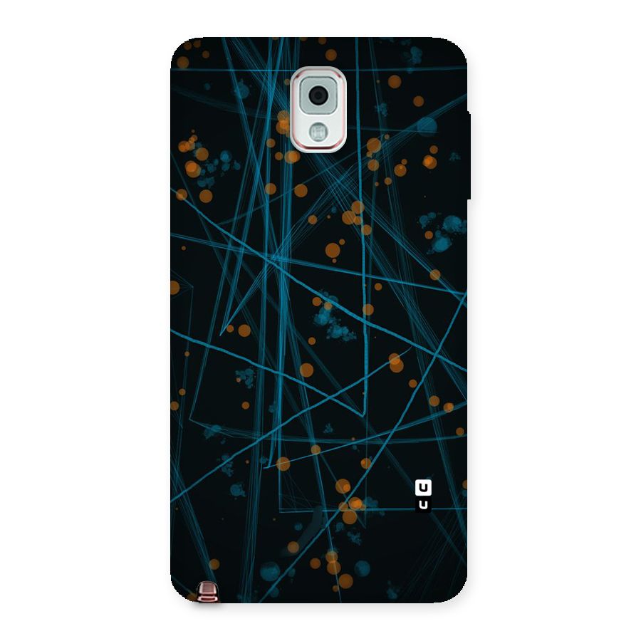 Blue Lines Gold Dots Back Case for Galaxy Note 3