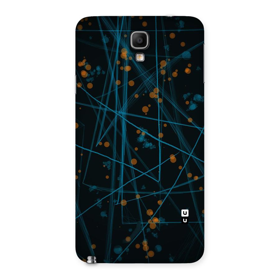 Blue Lines Gold Dots Back Case for Galaxy Note 3 Neo
