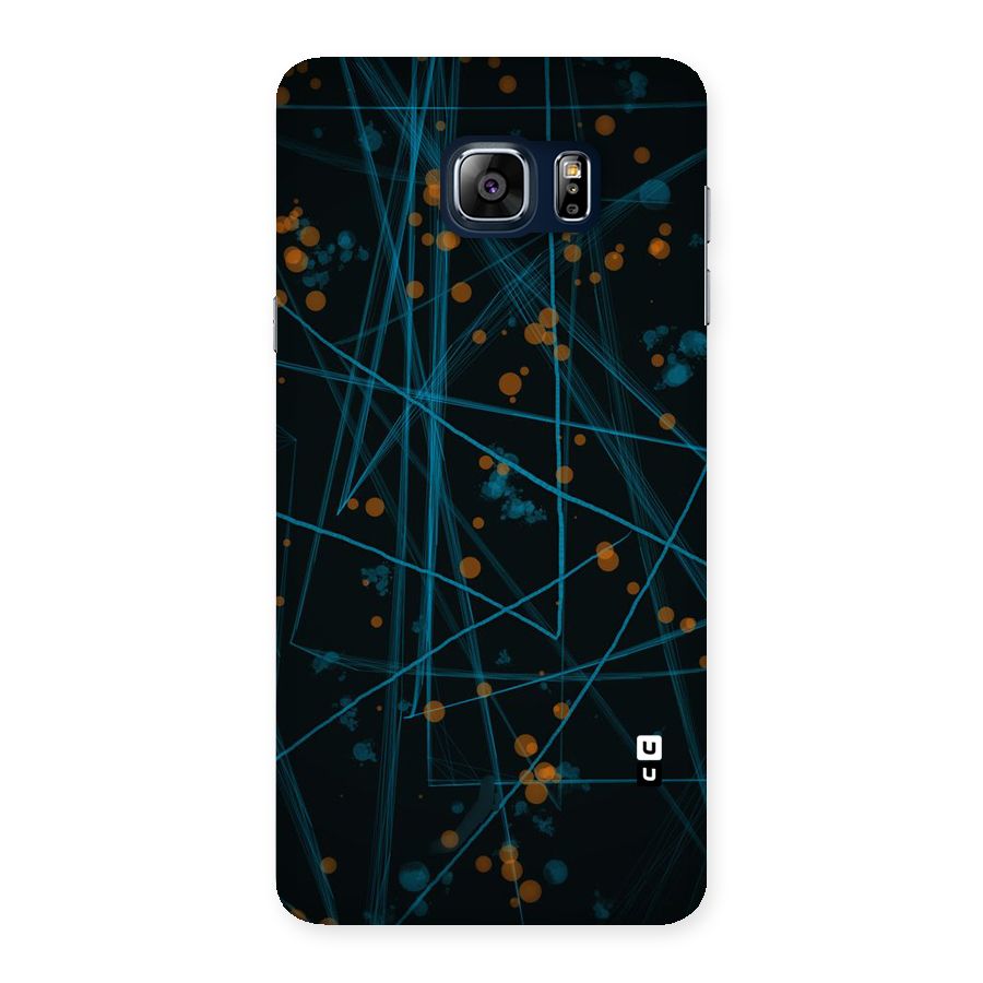 Blue Lines Gold Dots Back Case for Galaxy Note 5