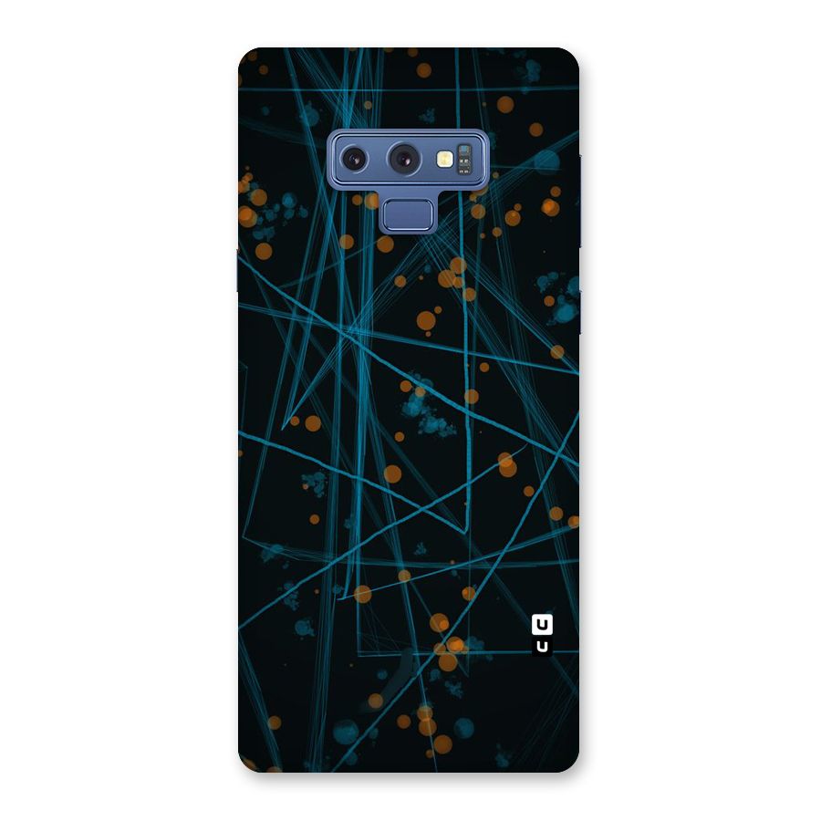 Blue Lines Gold Dots Back Case for Galaxy Note 9