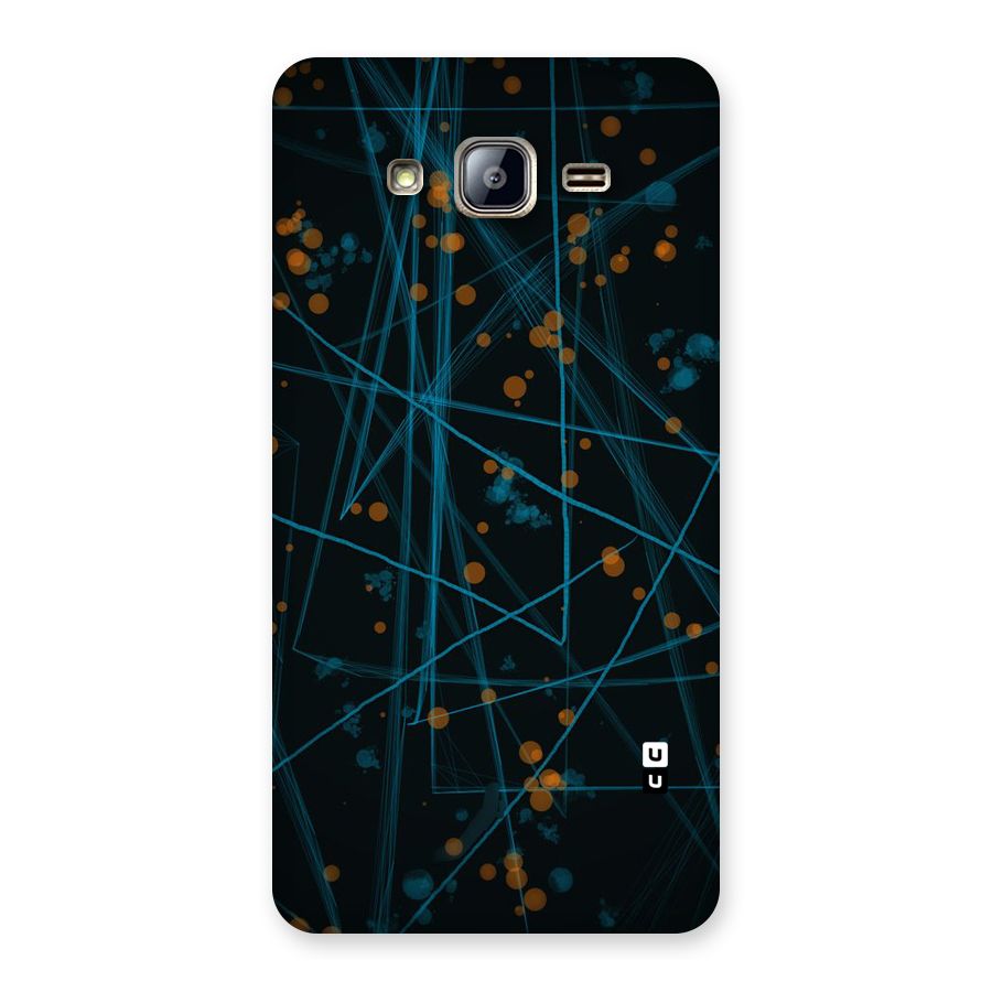 Blue Lines Gold Dots Back Case for Galaxy On5