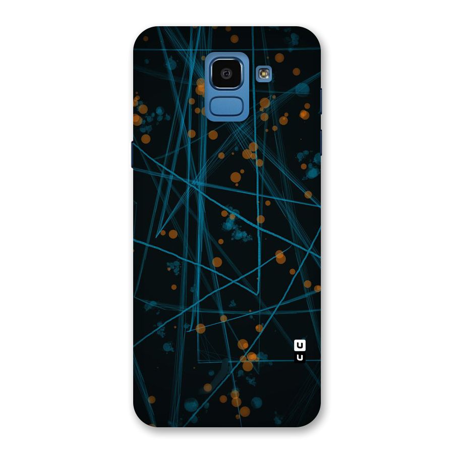 Blue Lines Gold Dots Back Case for Galaxy On6