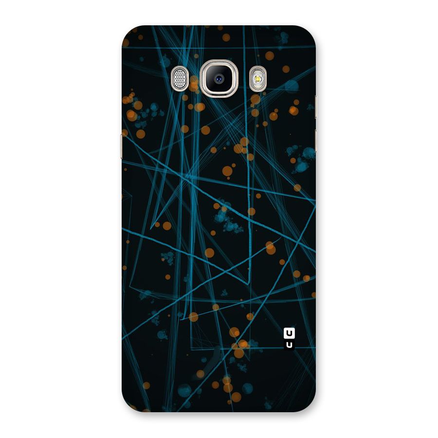 Blue Lines Gold Dots Back Case for Galaxy On8