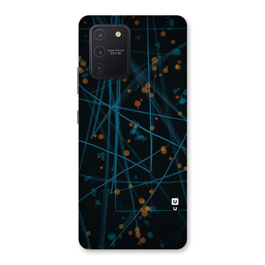 Blue Lines Gold Dots Back Case for Galaxy S10 Lite