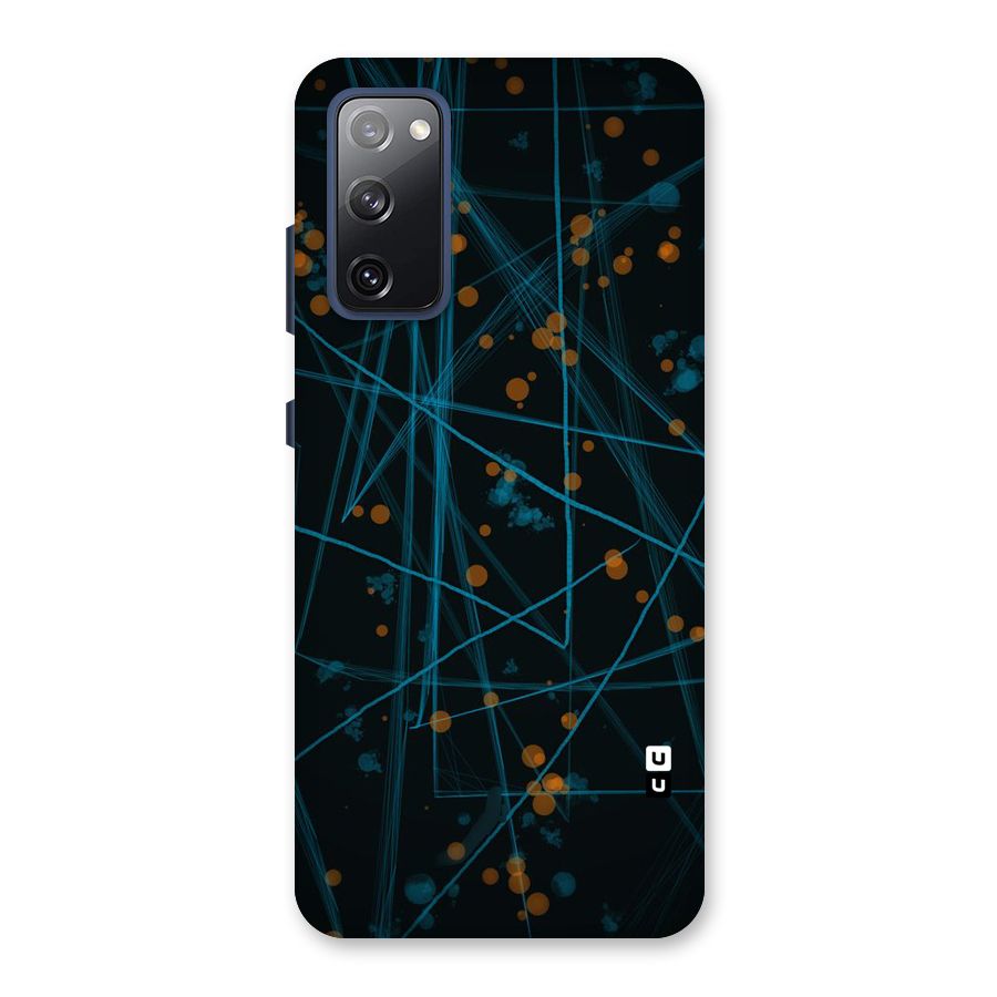 Blue Lines Gold Dots Back Case for Galaxy S20 FE